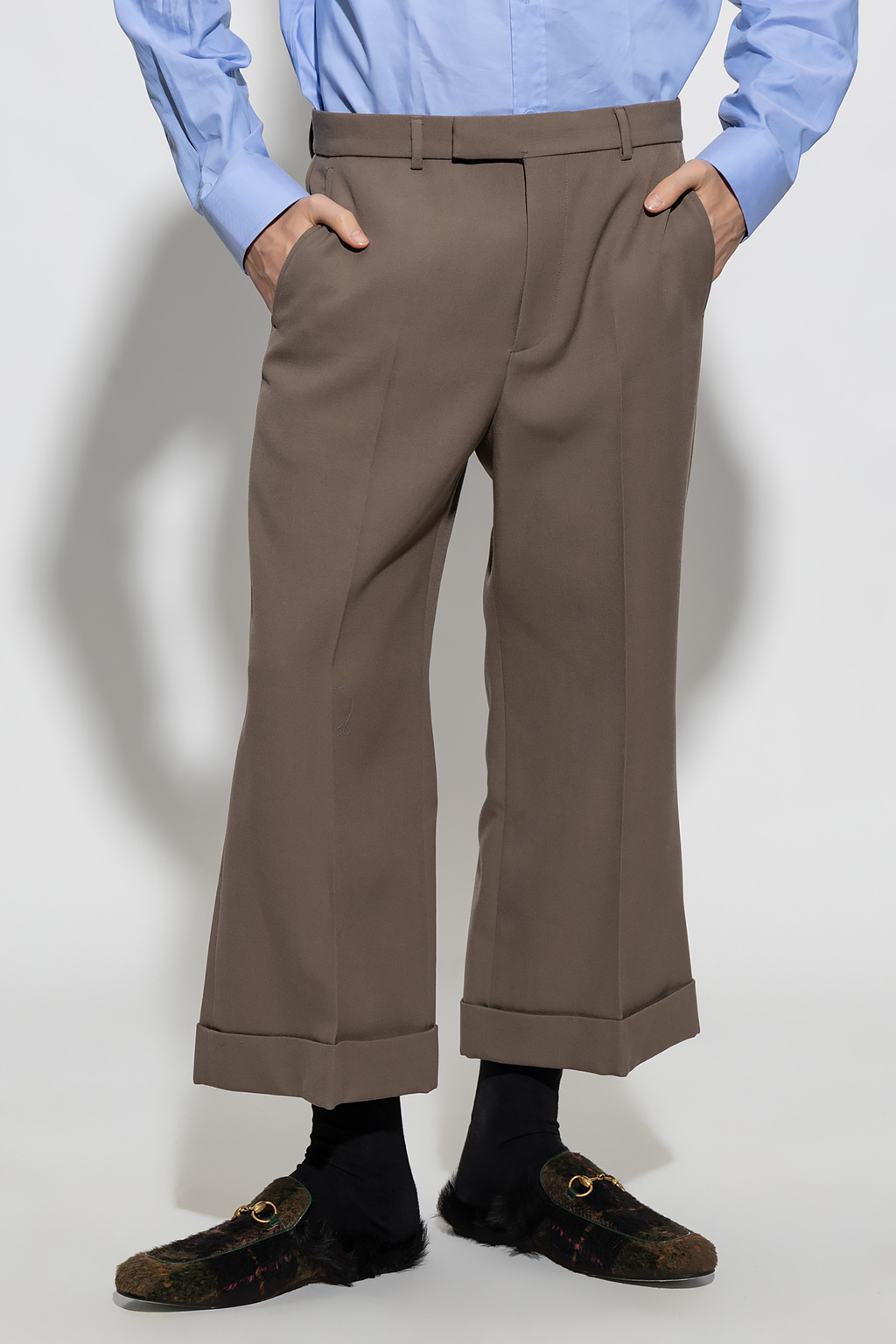 Brown Wool trousers Gucci - Only Veneda Mom jeans met